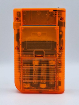 Gameboy Classic Orange transparent Case - TEILDEFEKT - GEHÄUSE NEU